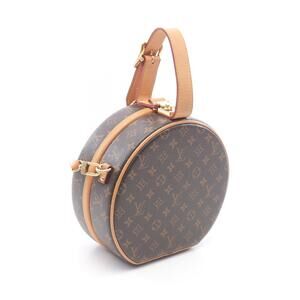 Louis Vuitton Boite Chapeau Monogram Handbag Canvas Leather Brown
